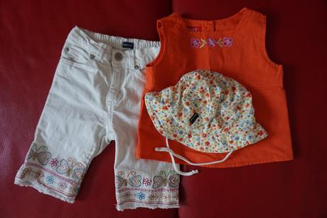 Letné gap kraťasky, esprit topík a klobúčik,, gap,86