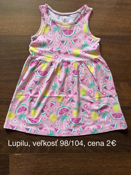 Šaty krátky rukáv, lupilu,104