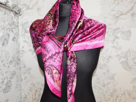 Anna klein kvalitná luxusna hodvabna šatka, xl