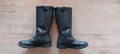 Zimne cizmy kozene vysoke, geox,37