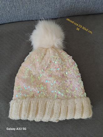 Čiapka s glitrami dámska/dievčenská, m