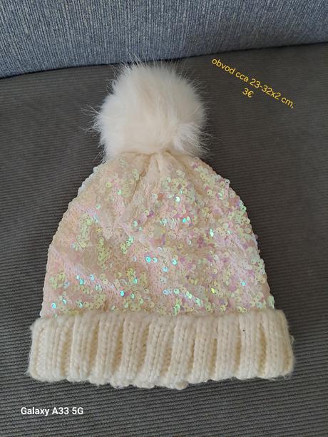 Čiapka s glitrami dámska/dievčenská, m