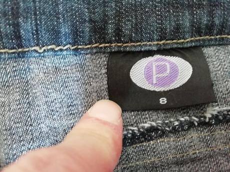 Dámska rifľová sukňa., 36