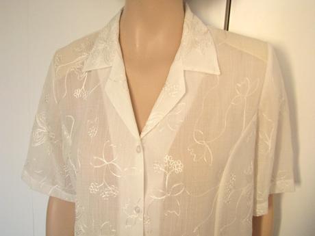 Vyšívaná biela blúzka, xxl