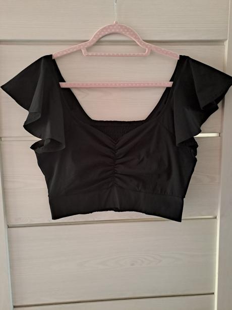 Čierny volánový top reserved, reserved,l