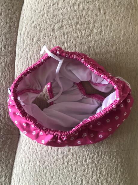 Ružové kvetované plavkové nohavičky s volánom92/98, 92