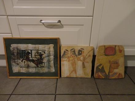 Suveníry z egypta - papyrus + dosky,