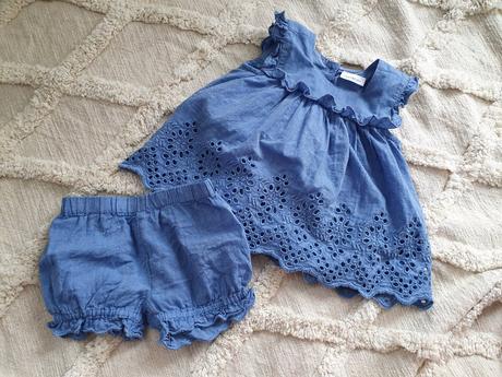 Riflové šaty a nohavičky next, next,62