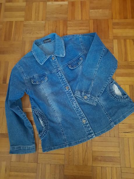 Dievčenská rifľová košeľa/ sako, 158