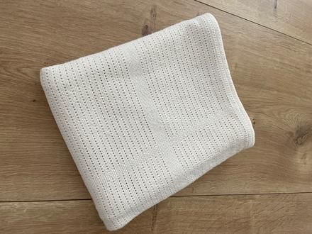 Kremova bavlnena deka 85x105cm, 