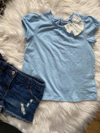 Tricko s mašľou, h&m,98