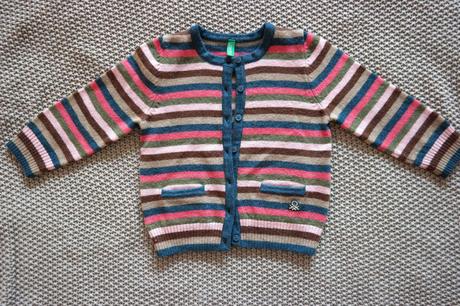 Sveter pásikový, benetton,80