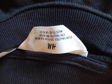 Mikina black pink, h&m,146