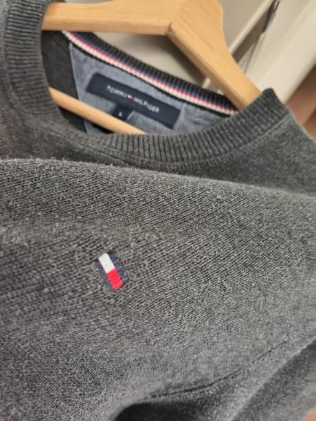 Tommy hilfiger pánsky bavlnený sveter s-m, tommy hilfiger,m