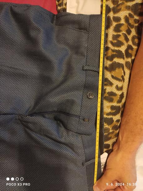 Oblek pánsky 48 modrý s ornamentom vzor novy, 48