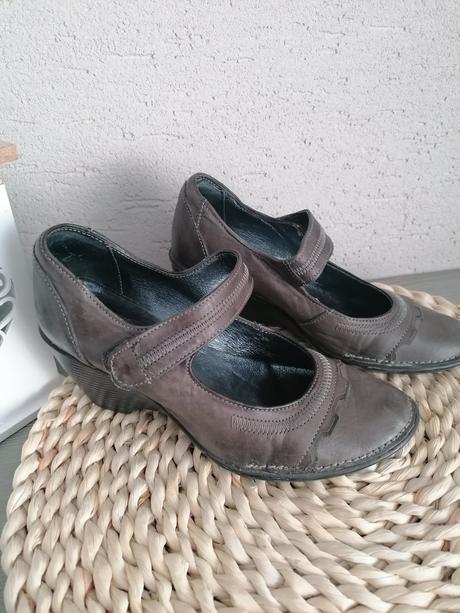 Kožené topanky 36 sede, 36