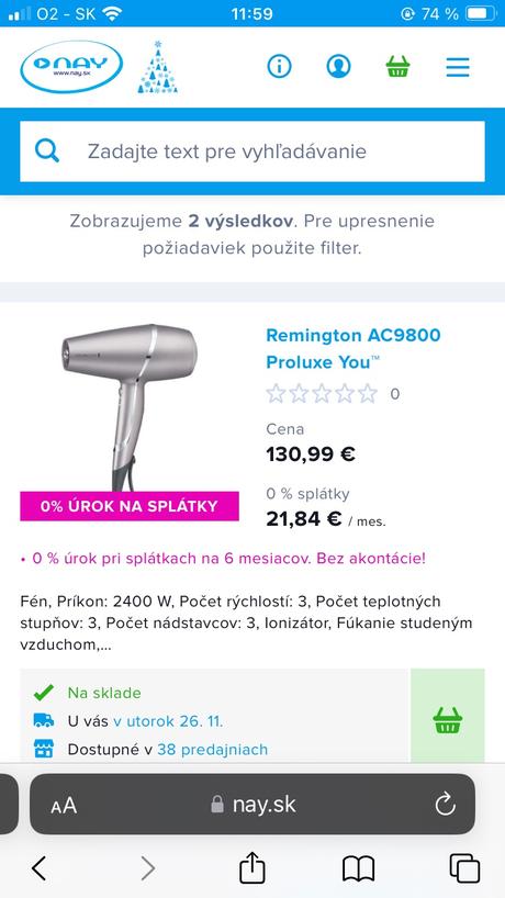 Fén remington proluxeyou s ionizátorom, 