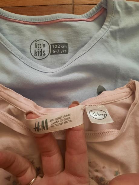 Dievčenské tričká-2 kusy, h&m,122