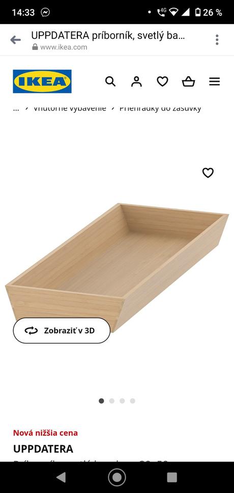 Ikea dreveny organizer, 