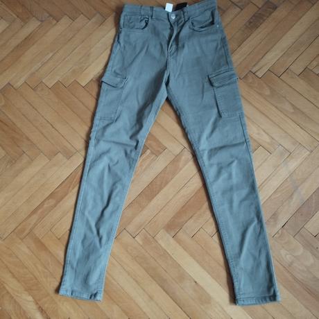 Olivové kapsãče s nastaviteľným pásom, h&m,164