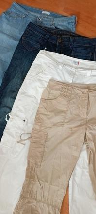 Letné biele pohodlné nohavice 42/44, 44