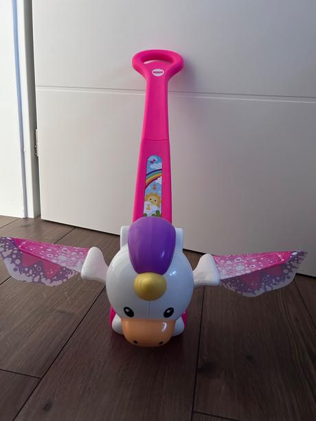 Jednorožec na tlačenie fisher price, 