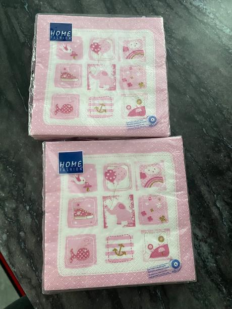 Dievcenske servitky  na krst narodenie dietata, 