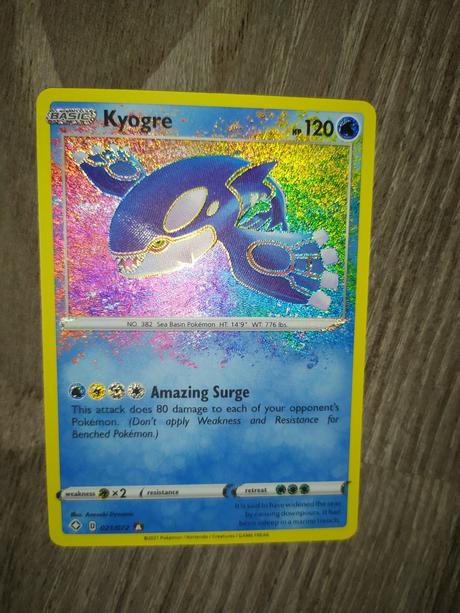 Pokemon karta kyogre amazing rare,