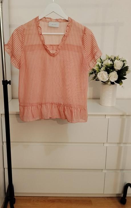 Neo noir romantická blúzka prúžkovaná boho chic, xs
