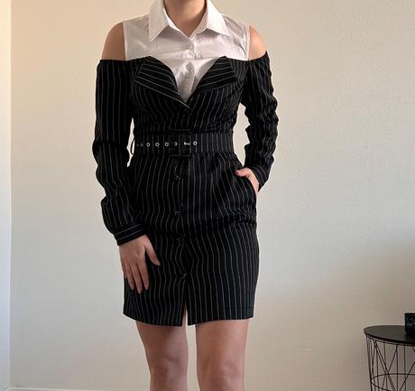 Košeľové šaty s opaskom, xs