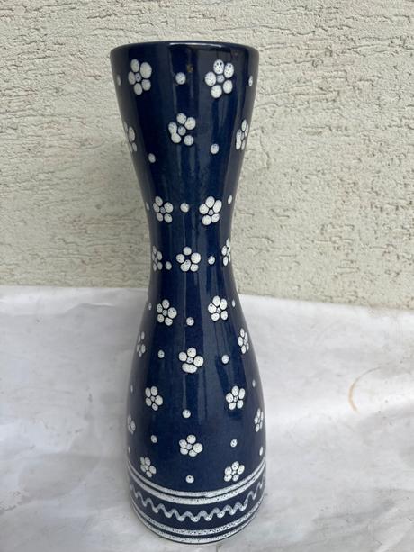 Gmundner luxusna keramika vaza vysoka 30cm modra b, 