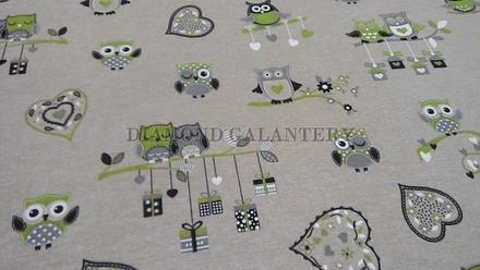 Bavlna na režnom podklade sovičky - cena za 10 cm , 