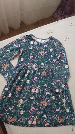 Zvieratkové bavlnené šaty hm, h&m,128