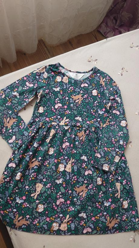 Zvieratkové bavlnené šaty hm, h&m,128