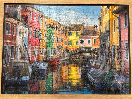 Puzzle 1000ks, chýbajú 4 dieliky, 