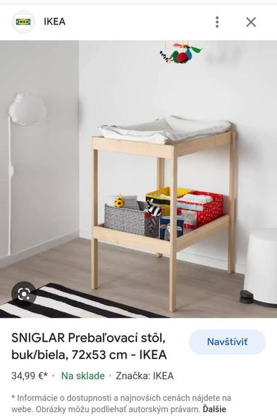 Podložka na prebaľovaci pult Ikea