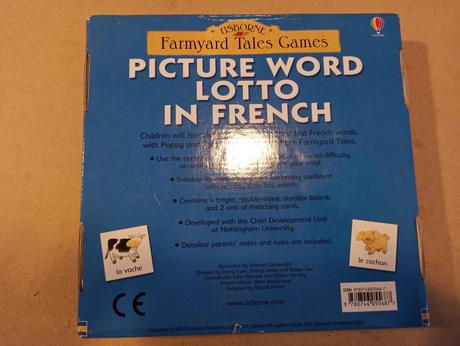 Usborne picture words lotto in french,