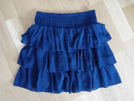 Tmavomodrá volánová sukňa, lindex,122