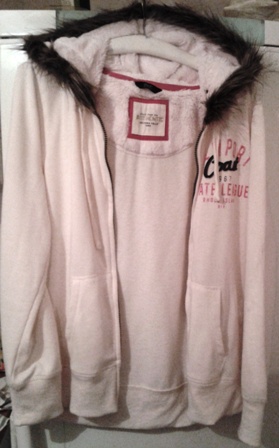 Mikina biela s kapucou, velkost 38 -m, cherokee,m