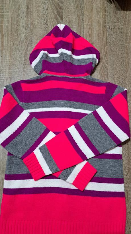 Farebný sveter s kapucňou, lewro,164