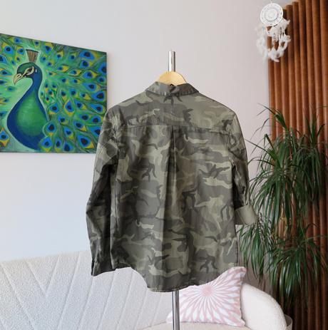 Talianska maskáčová košeľa ovs s nášivkami, ovs,xs