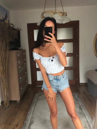 Kvietkovany crop top, s