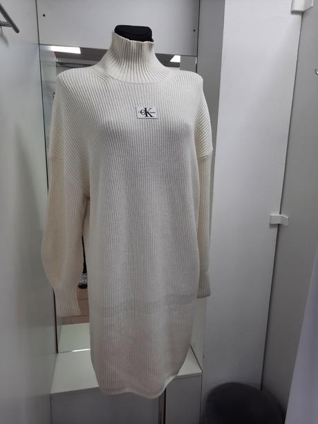 Pletené šaty calvin klein, calvin klein,m