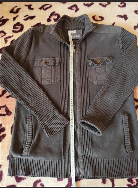 Pánsky sveter xl, zelenošedá farba, xl