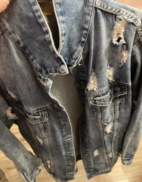 Krásna predĺžená riflová bunda, xl