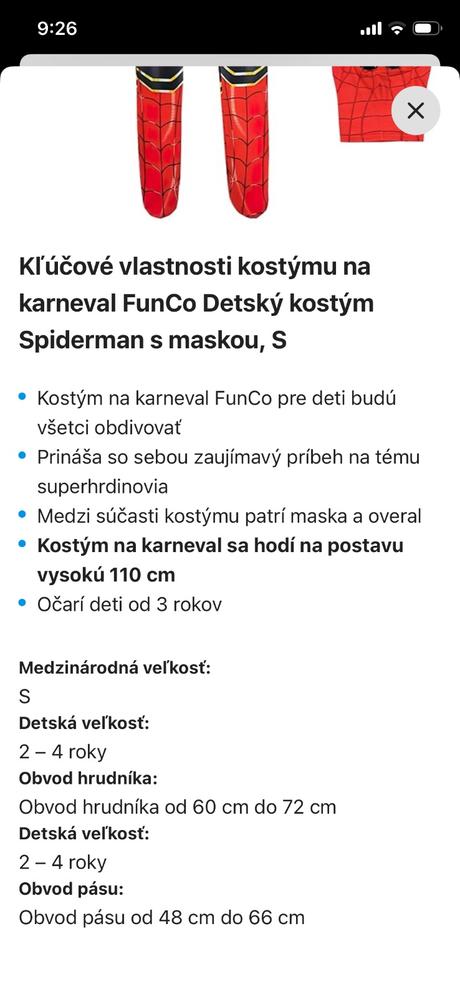 Maska spiderman, 