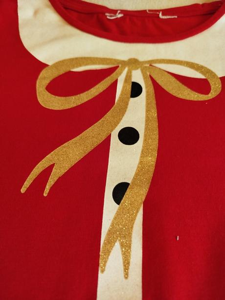 Vianočné tričko s dlhým rukávom, h&m,134