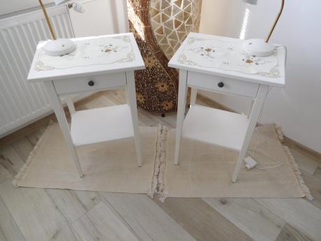 Príručný stolík / nočný -2x, drevený, 