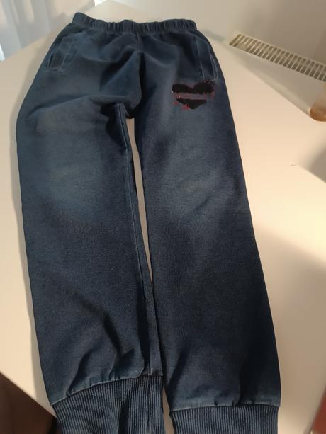 Tepláky riflové, 128