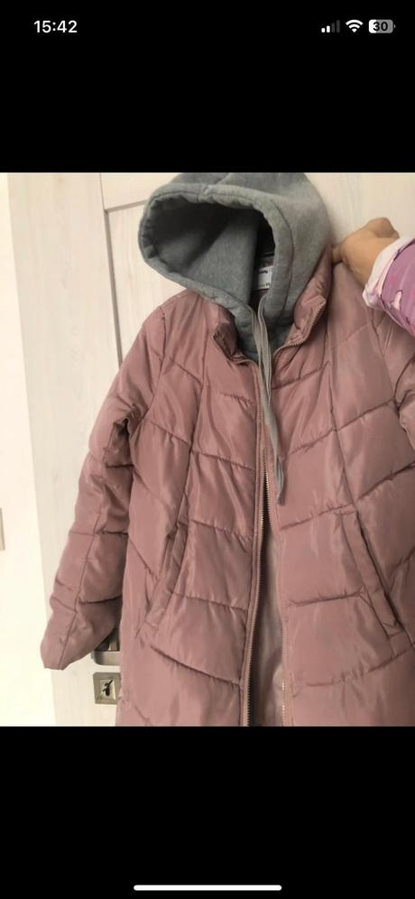 Staroružová zimná bunda, sinsay,xs